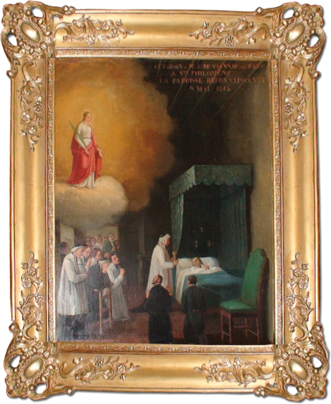 Św. Filomena ukazuje się św. Janowi Vianney